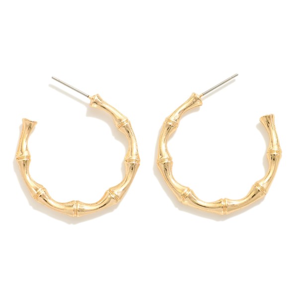 Wholesale metal Bamboo Hoop Earrings D