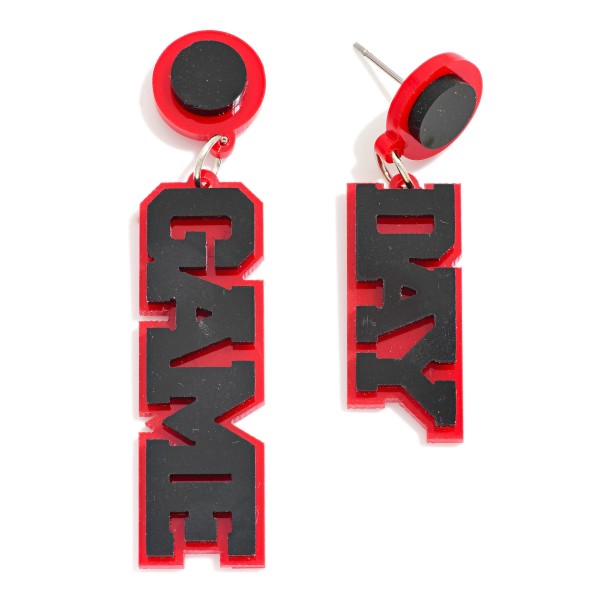 Wholesale glitter Acetate Game Day Drop Earrings L