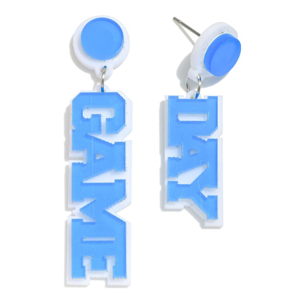 Wholesale glitter Acetate Game Day Drop Earrings L