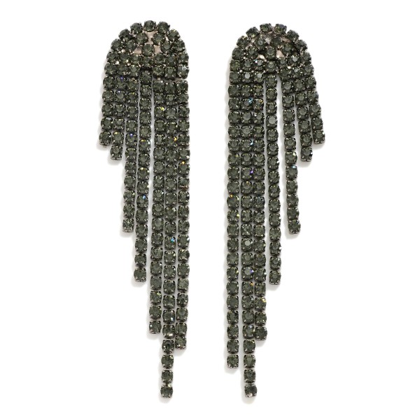 Wholesale rhinestone Tassel Post Drop Earrings L