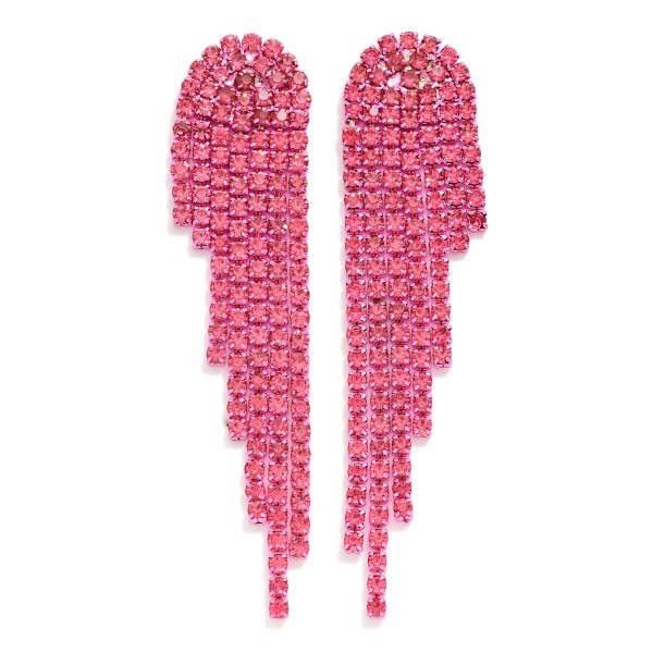 Wholesale rhinestone Tassel Post Drop Earrings L