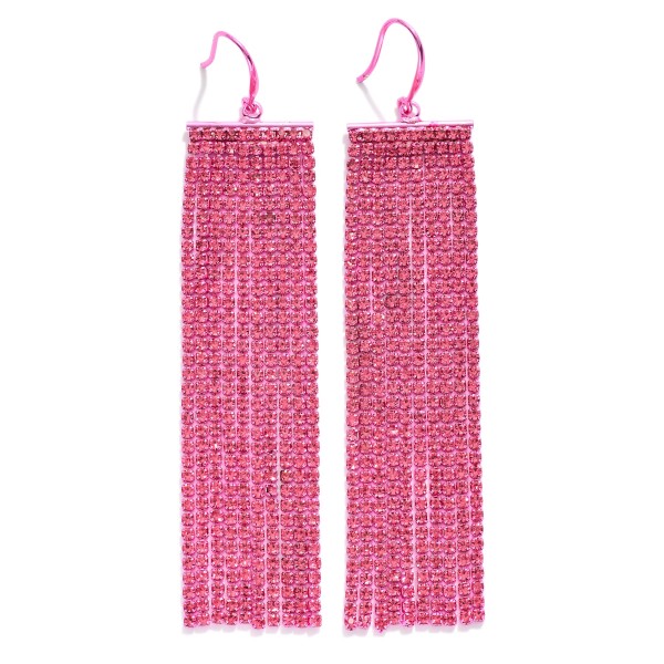 Wholesale rhinestone Fringe Drop Earrings L
