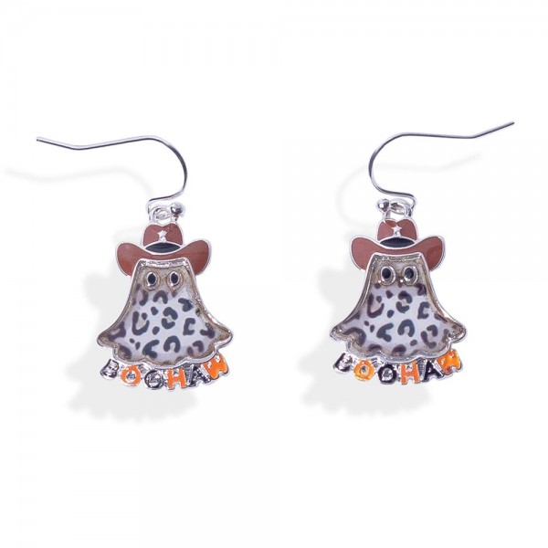 Wholesale leopard Cowboy Ghost BOOHAW Drop Earrings L