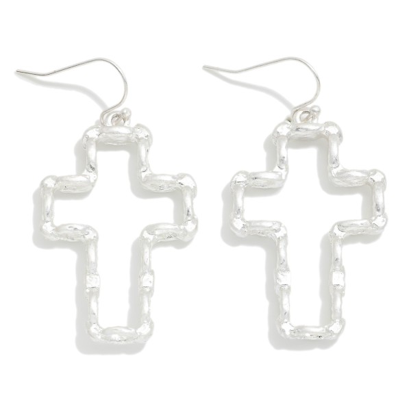 Metal Chain Link Cross Drop Earrings

- Approximately 2" L