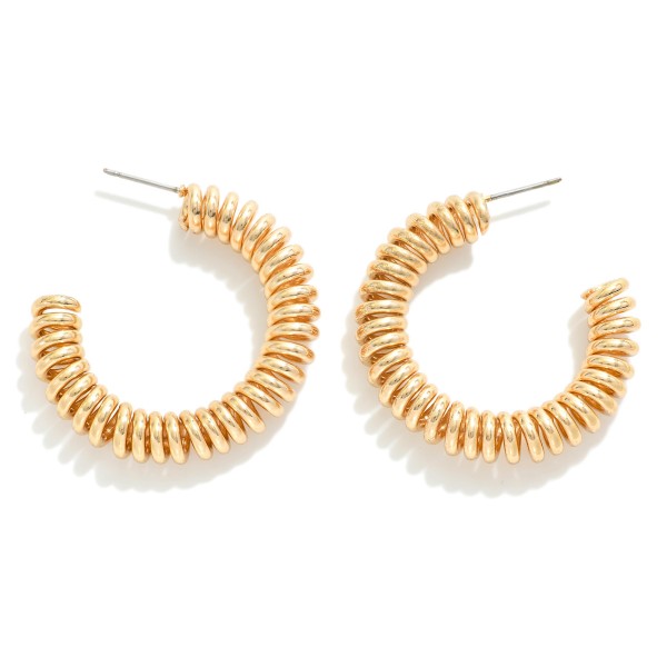 Wholesale metal Spiral Cord Hoop Earrings D