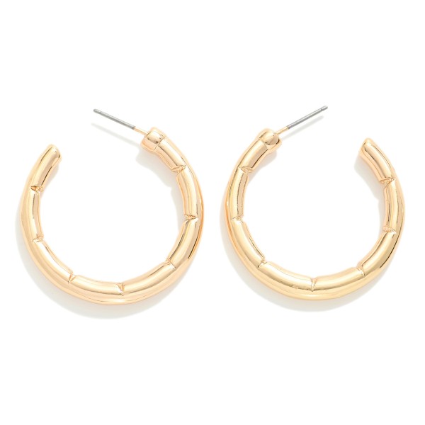 Wholesale metal Hoop Earrings Slit Details D