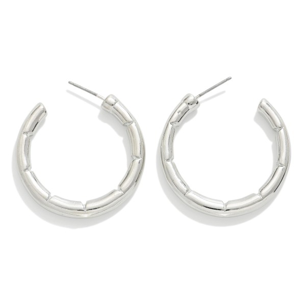 Wholesale metal Hoop Earrings Slit Details D
