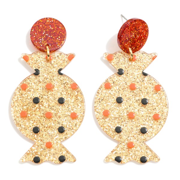 Wholesale glitter Acetate Candy Drop Earrings L