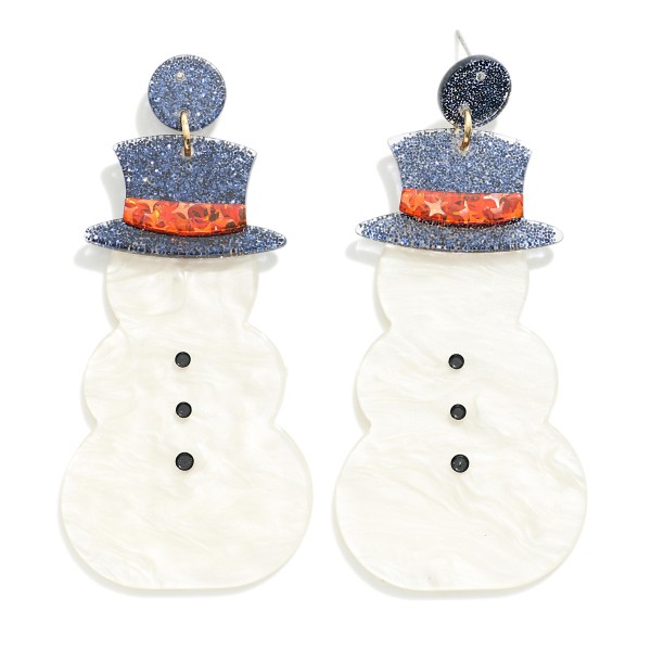Wholesale acetate Snowman Drop Earrings L