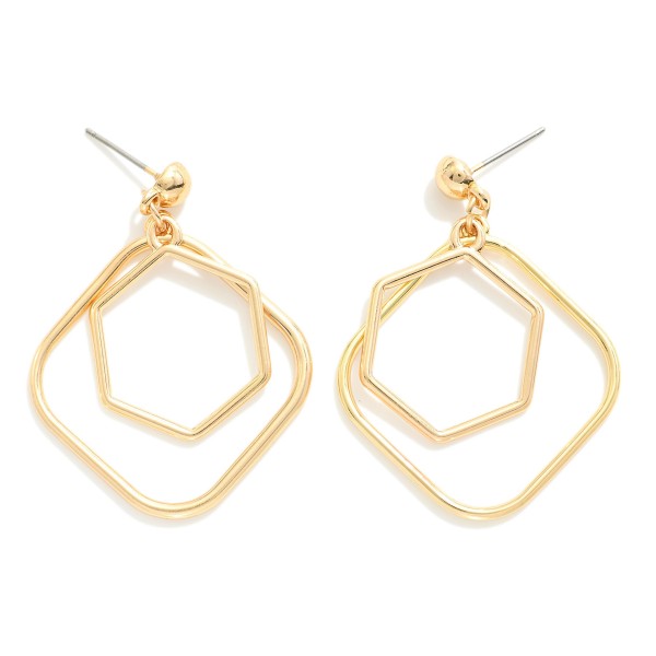 Wholesale geometric Metal Charms Drop Earrings L