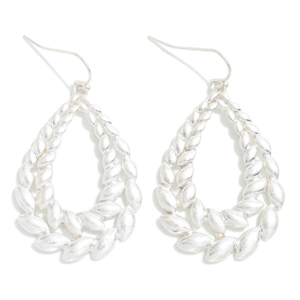 Wholesale layered Metal Seeds Teardrop Drop Earrings L