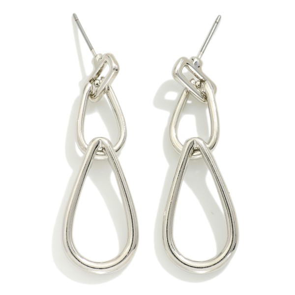 Wholesale metal Linked Teardrop Drop Earrings L