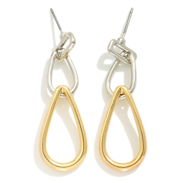 Wholesale metal Linked Teardrop Drop Earrings L