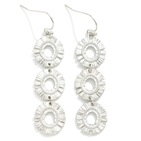 Wholesale linked Metal Fringe Ovals Drop Earrings L