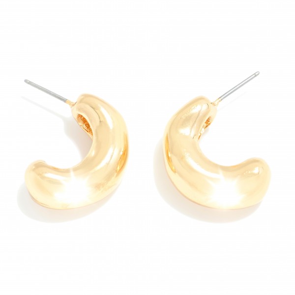 Wholesale cast Metal Pinched Hoop Earrings D