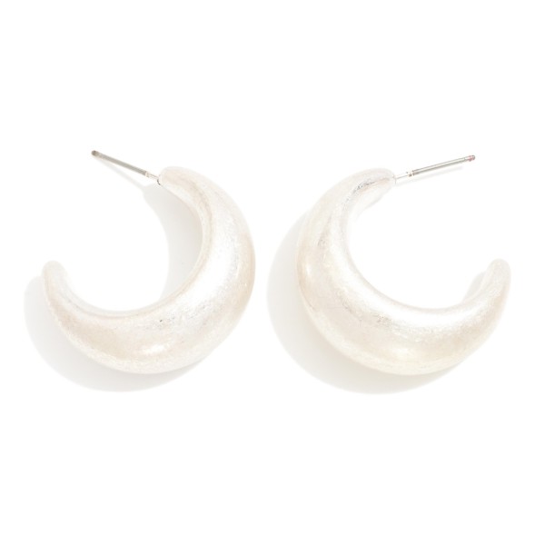 Wholesale metal Chunky Tapered Hoop Earrings D