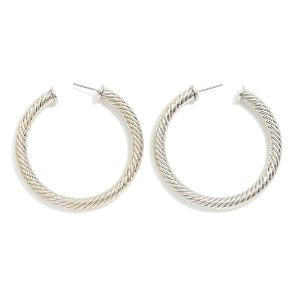 Wholesale twisted Metal Hoop Earrings D