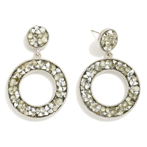 Wholesale jeweled Hoop Drop Earrings L
