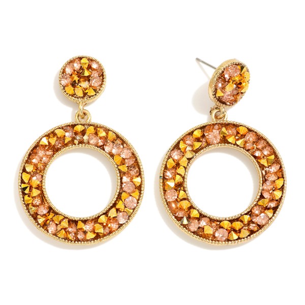 Wholesale jeweled Hoop Drop Earrings L