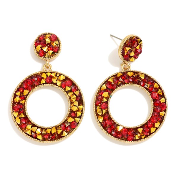 Wholesale jeweled Hoop Drop Earrings L