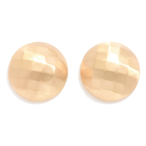 Wholesale chunky Textured Metal Dome Drop Earrings L