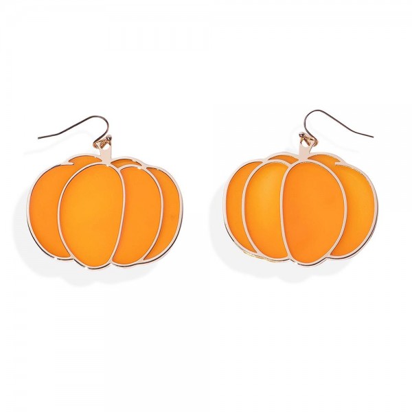Wholesale translucent Pumpkin Drop Earrings L