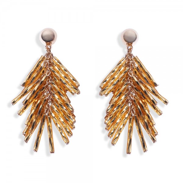 Wholesale chain Link Tassel Drop Earrings Dome Post L