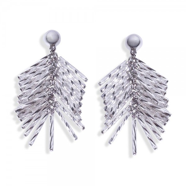 Wholesale chain Link Tassel Drop Earrings Dome Post L