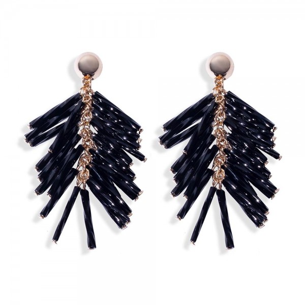 Wholesale chain Link Tassel Drop Earrings Dome Post L