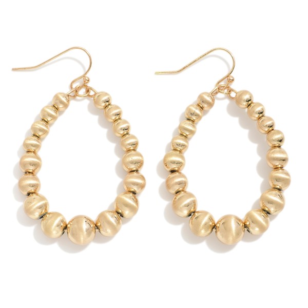 Wholesale metal Beaded Teardrop Drop Earrings L