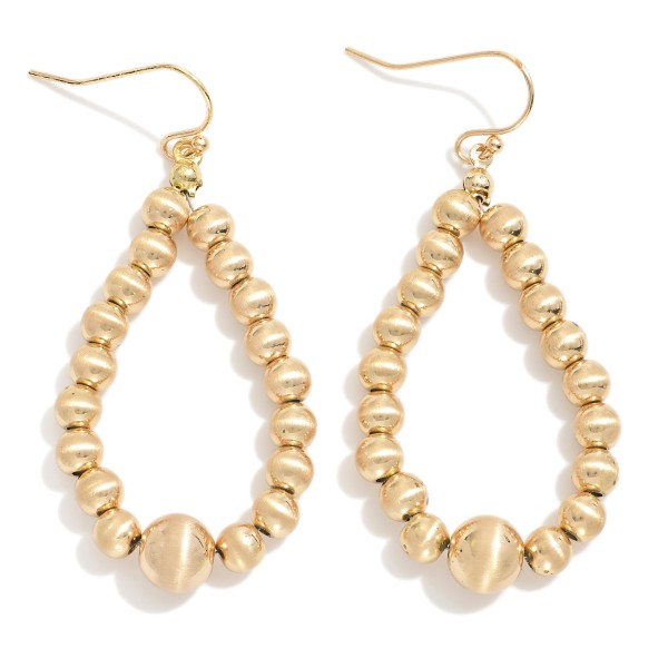 Wholesale metal Beaded Teardrop Drop Earrings L