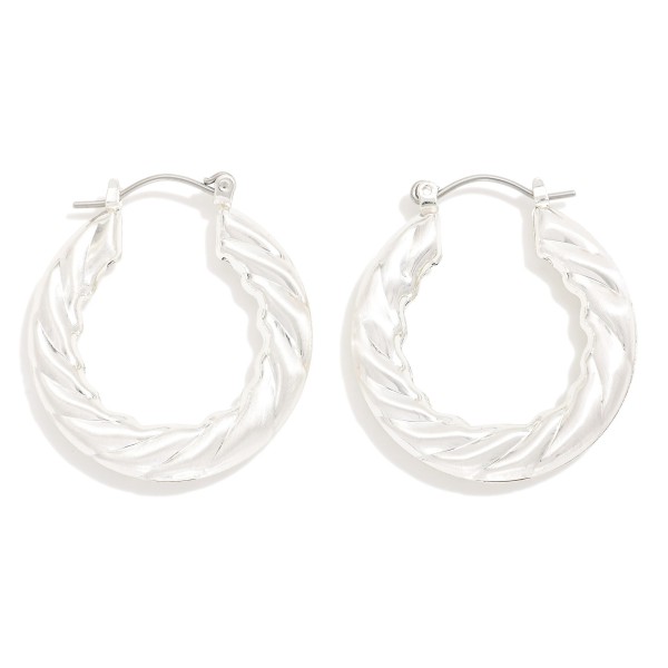 Wholesale twisted Metal Hoop Earrings D