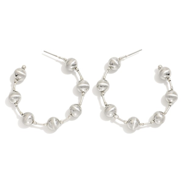 Wholesale metal Hoop Earrings Metal Bead Stations D