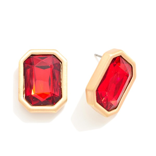 Wholesale chunky Rhinestone Drop Earrings Metal Border L