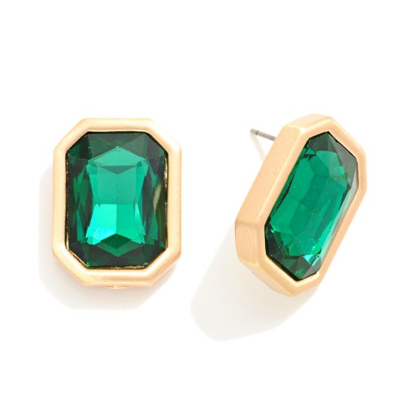 Wholesale chunky Rhinestone Drop Earrings Metal Border L