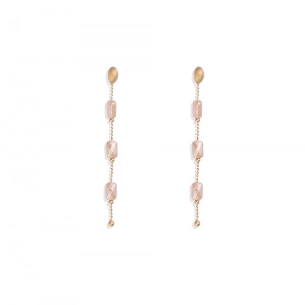 Wholesale metal Ball Chain Post Drop Earrings Faceted Beads L