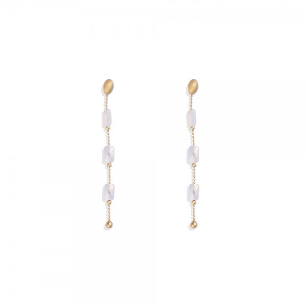 Wholesale metal Ball Chain Post Drop Earrings Faceted Beads L