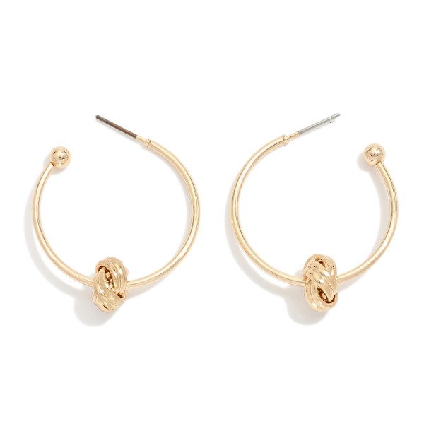 Wholesale metal Hoops Knotted Metal Detail D