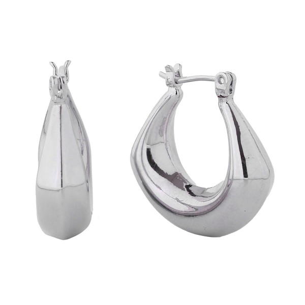 Wholesale gold Dipped Chunky Irregular Hoop Earrings D Hypoallergenic Brass Base