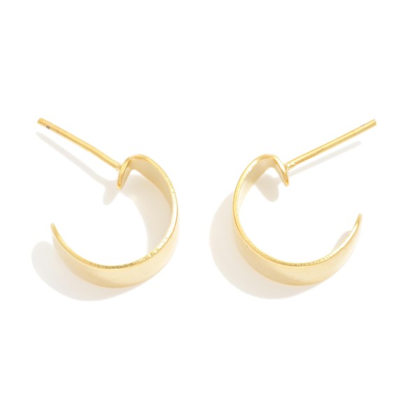 Wholesale polished Metal Hoop Earrings L k Gold Hypoallergenic Made Brazil