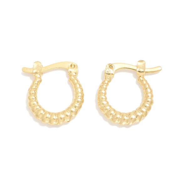 Wholesale twisted Metal Hoop Earrings L k Gold Hypoallergenic Made Brazil