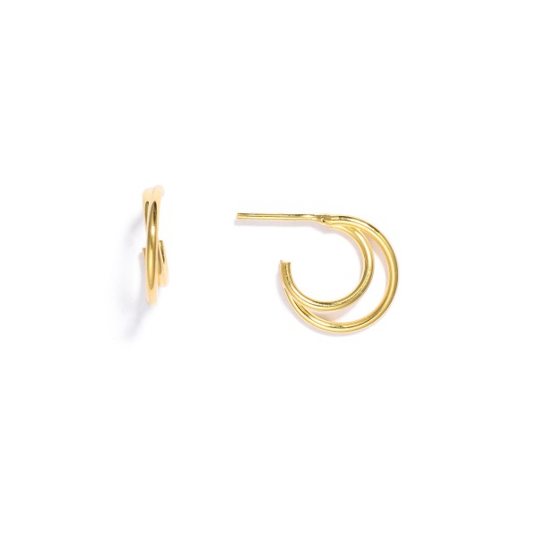 Wholesale metal Crescent Moon Hoop Earrings D