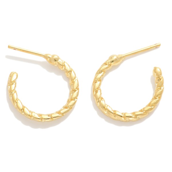 Wholesale twisted Metal Hoop Earrings L k Gold Hypoallergenic Made Brazil