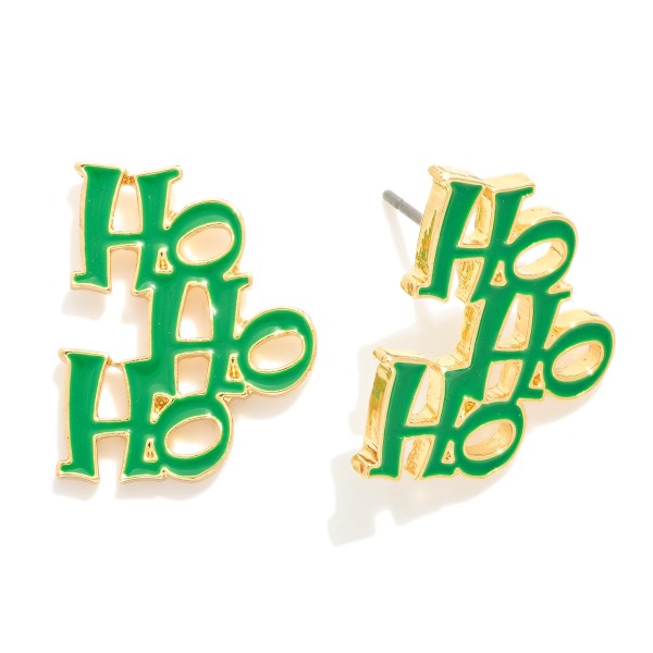 Wholesale enamel Ho Ho Ho Post Drop Earrings L