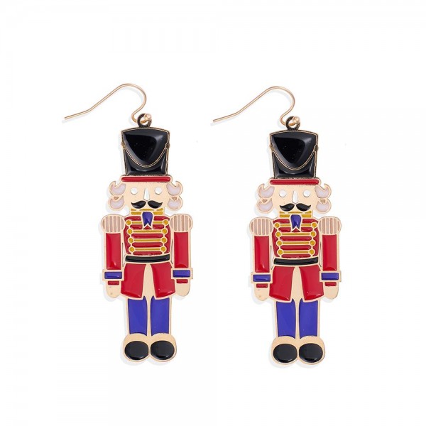 Wholesale painted Metal Nutcracker Drop Earrings L
