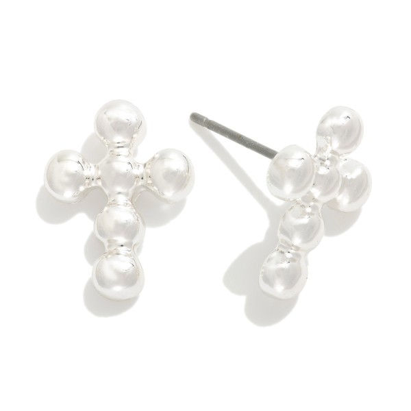Wholesale metal Bead Cross Earrings L