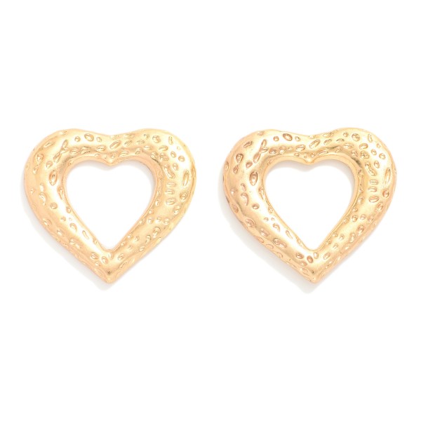 Wholesale textured Metal Hollow Hoop Drop Earrings L