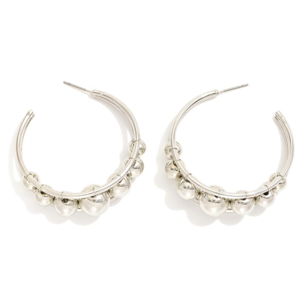 Wholesale layered Hoop Earrings Beaded Details D