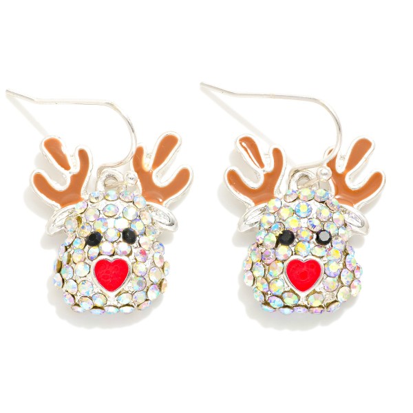 Wholesale reindeer Drop Earring Rhinestone Details L