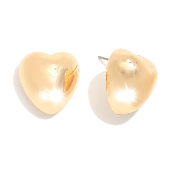 Wholesale oversized Puffy Heart Stud Earrings L